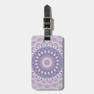 Lavender and Purple Medallion Design Luggage Tag