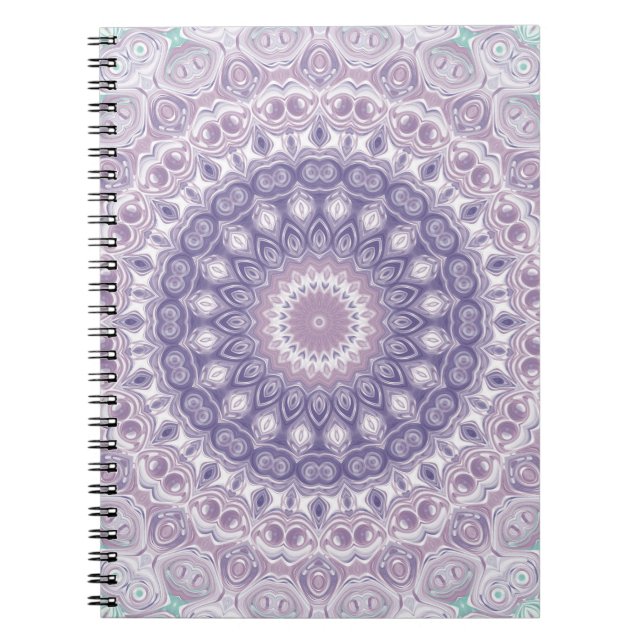 Lavender and Purple Medallion Design Notebook (Front)