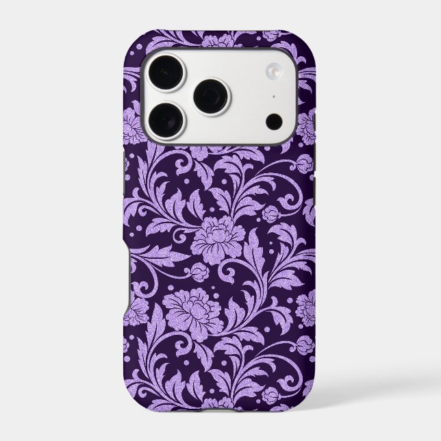 Lavender and Purple vintage floral damask (Back)