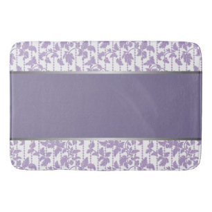 Lavender and Silver Abstract Bathmat