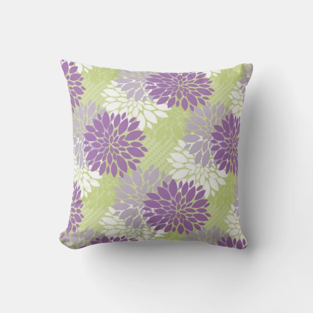 Lavender and Spring Green Mix and Match Cushion (Front)