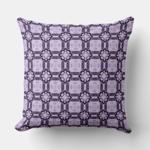 Lavender and Violet Geometric Pattern Cushion