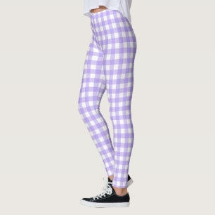 Lavender and White Chequerboard Leggings