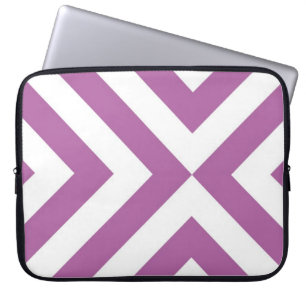 Lavender and White Chevrons Laptop Sleeve