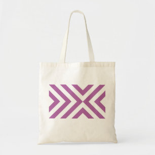 Lavender and White Chevrons Tote Bag