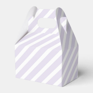 Lavender and White Diagonal Striped Pattern Favour Box