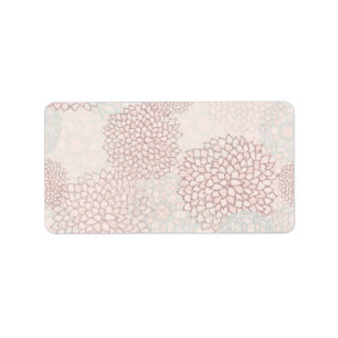 Lavender and White Flower Burst Label