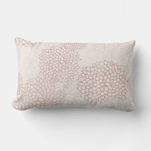 Lavender and White Flower Burst Lumbar Cushion