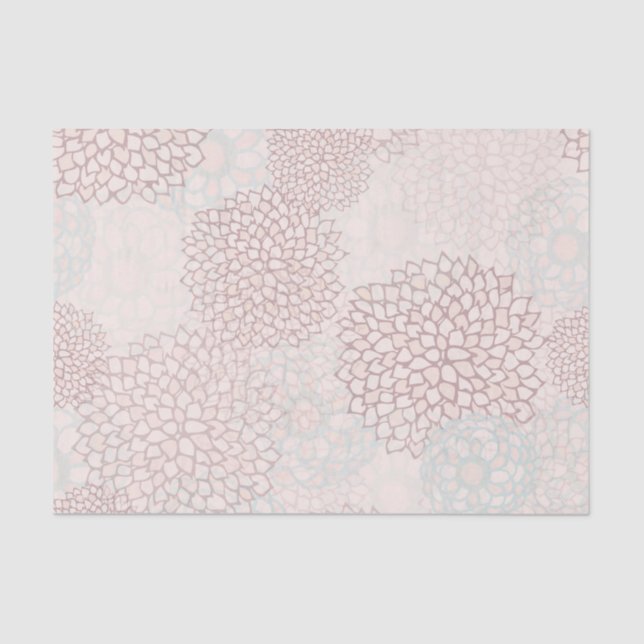 Lavender and White Flower Burst Tissue Paper (Front)