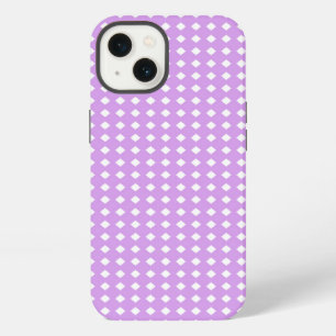 Lavender and White Geometric Pattern Diamonds iPhone 13 Case