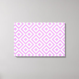 Lavender and White Meander Canvas Print
