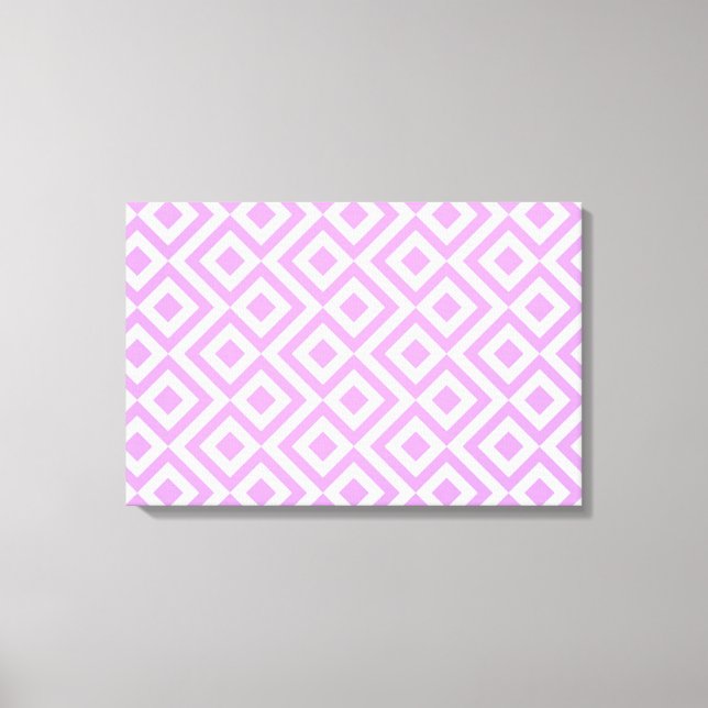 Lavender and White Meander Canvas Print (Front)
