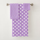 Lavender and White Polka Dot