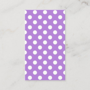 Lavender and White Polka Dots Business Card