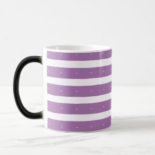 Lavender and white stripes magic mug