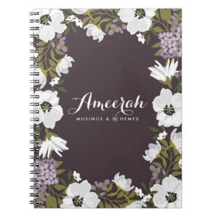 Lavender Anemone Blooms Personalised Notebook