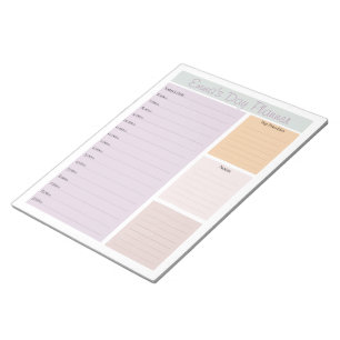 Lavender, Apricot, Dusty Mint, Planner Notepad