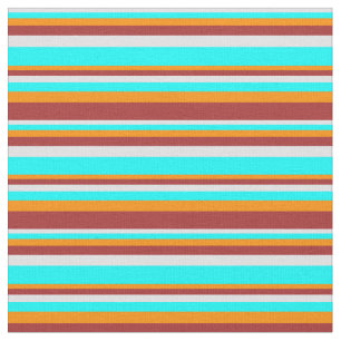 Lavender, Aqua, Dark Orange, and Brown Coloured Fabric