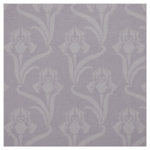 Lavender Art Nouveau Iris Fabric