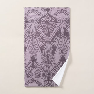 Lavender,Art Nouveau, pattern, floral,chic,cute,mo Hand Towel