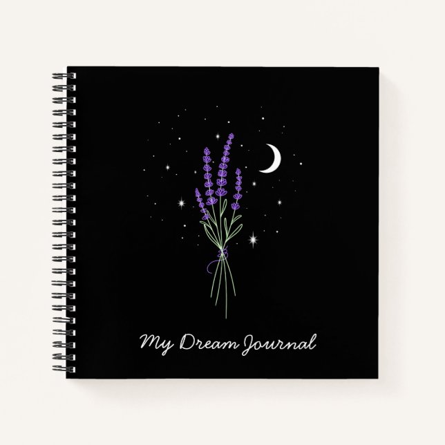 Lavender at Night Customisable Notebook (Front)