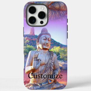 lavender aura buddha iPhone 16 pro max case
