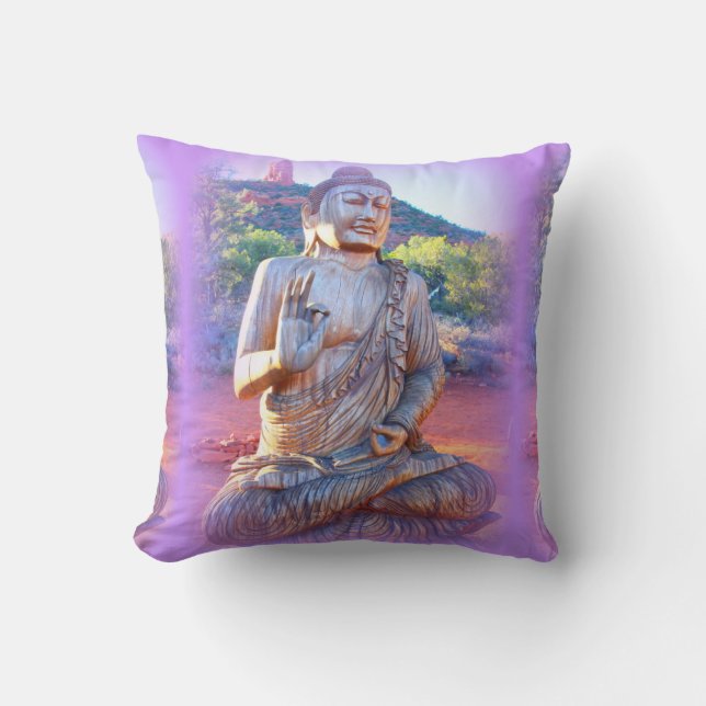 lavender aura buddha cushion (Front)