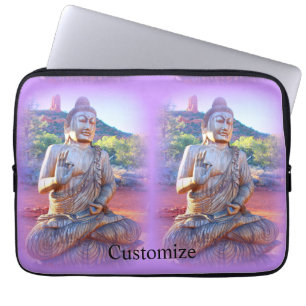 lavender aura buddha laptop sleeve