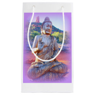 lavender aura buddha small gift bag