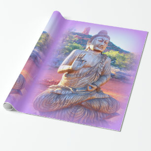 lavender aura buddha wrapping paper
