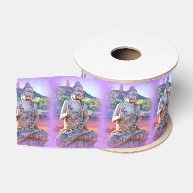 lavender aura buddhas grosgrain ribbon (Spool)