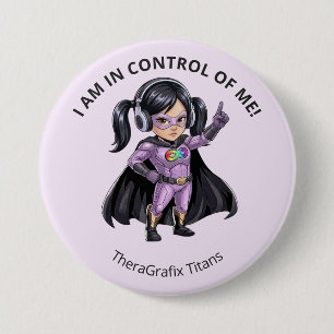 Lavender Autism Chloe I Am In Control Button