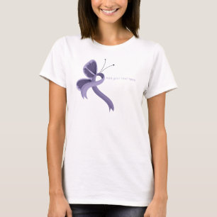 Lavender Awareness Ribbon Butterfly T-Shirt