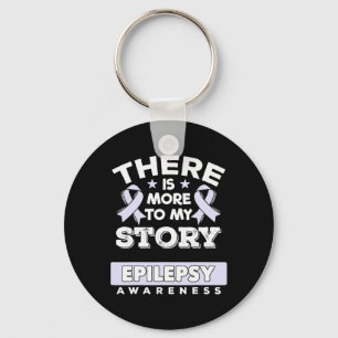 Lavender Awareness Ribbon Gift for Epilepsy Patien Key Ring