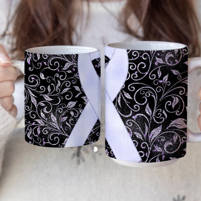 Lavender Awareness Ribbon Mug Design (Creator Uploaded)