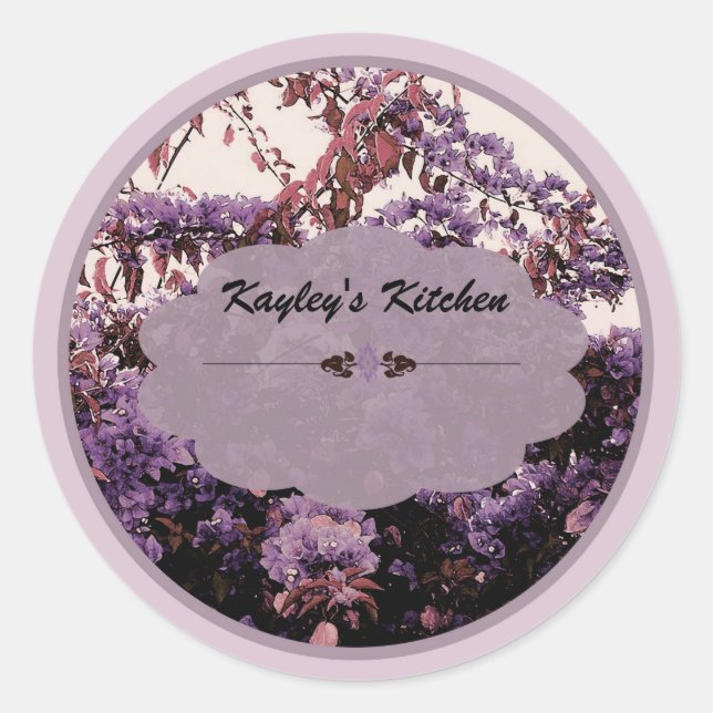 Lavender azaleas jar labels (Front)