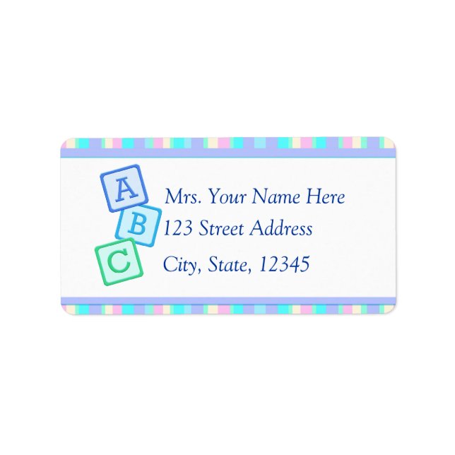 Lavender Baby Address Lables Label (Front)