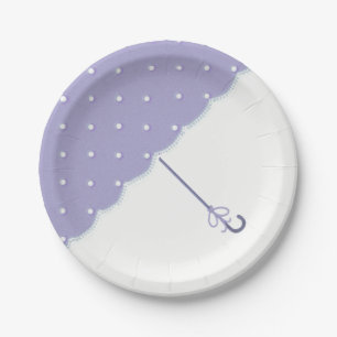 Lavender Baby Shower Paper Plate