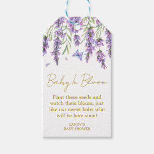 Lavender Baby Shower Seed Gift Tags