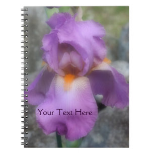 Lavender Bearded Iris Flower Nature Notebook