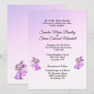 Lavender Bells Wedding Invitation 