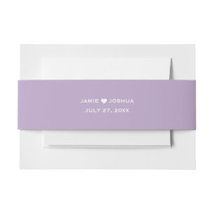 Lavender Belly Band Invitation Belly Band