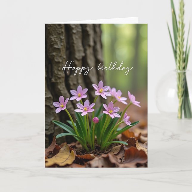 Lavender Birthday Wish Card (Front)