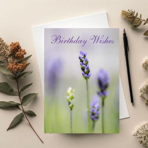 Lavender Birthday Wishes Card