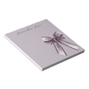 Lavender Black Lace Bow Notepad