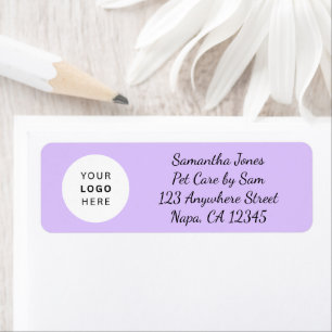 Lavender Black Script Business Logo Customizable