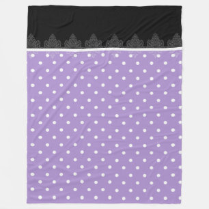 Lavender & black stripes Tiffany’s Fleece Blanket