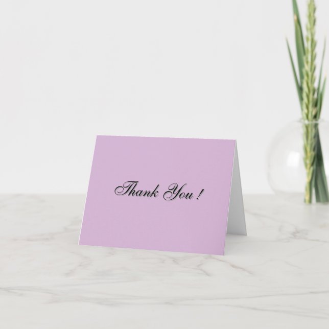 Lavender Blank Thank You Cards (Front)