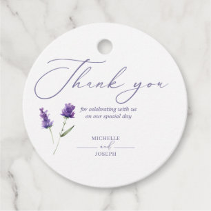 Lavender Bliss Elegant Watercolor  Favour Tags