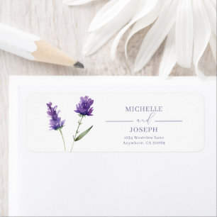 Lavender Bliss Elegant Watercolor Return Address